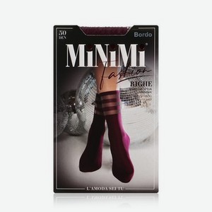Женские матовые носки Minimi Righe 50den Bordo