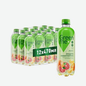 Газированный напиток GreenMe plus Immunity protect 0.47 - 12 шт.
