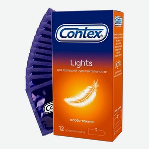 Презервативы Contex Lights № 12 гладкие тонкие