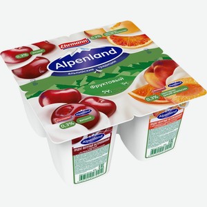 Йогуртный продукт фруктовый Alpenland в ассортименте: Вишня, Нектарин-дикий апельсин 0,3%