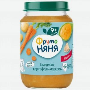 Пюре ФРУТО НЯНЯ картофель, морковь, цыпленок, 190г