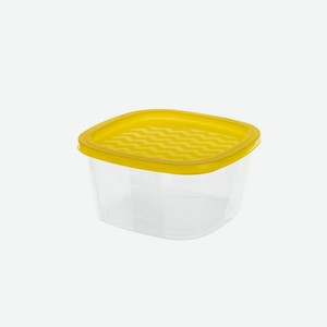 Контейнер для пищевых продуктов Hitt, квадратный, желтый, 900 мл