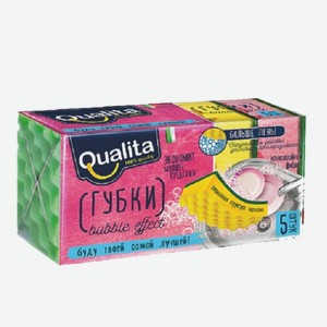 Губки для посуды «Qualita» Bubble Effect, 5 шт.