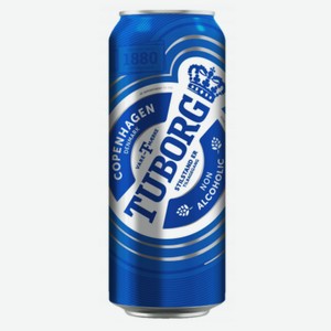 Пиво Туборг 0,45л ж/б б/а 0,0%