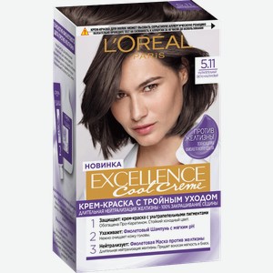 Краска для волос L’Oréal Paris Excellence Cool Creme тон 5.11 Ультрапепельный Светло-каштановый 192мл
