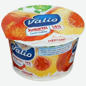Йогурт Valio Clean Label персик 2.6%, 180 г