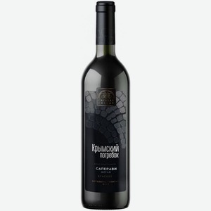 Вино Крымский Погребок Саперави-Мерло красное полусладкое 10-12% 750мл