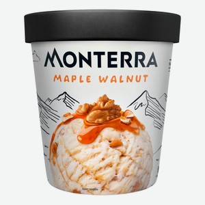 Мороженое пломбир Monterra с грецкими орехами-кленовым сиропом БЗМЖ 298 г