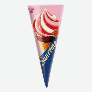 Мороженое сливочное Sunreme с клубникой-сливками БЗМЖ 73 г