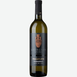 Вино GEORGIAN WINE Цинандали Амфора выдерж. бел. сух., Грузия, 0.75 L