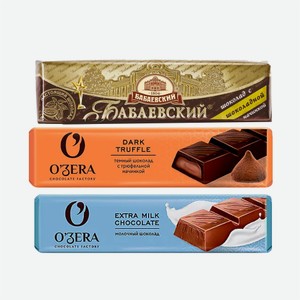 Шоколадный батончик  Бабаевский /Шоколад  Озера , в ассортименте, 45-50гр