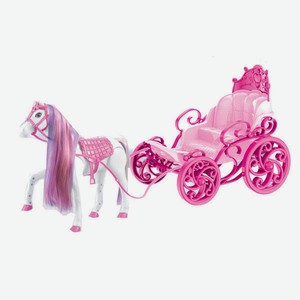Открытая карета с лошадкой Yiwen для куклы 27 см