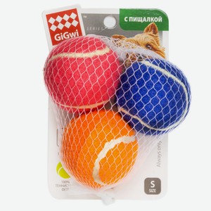 GiGwi маленький теннисный мячик с пищалкой (3 шт.) (Ø 4.8 см)