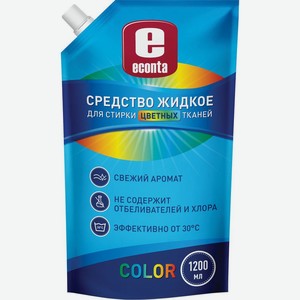 Средство для стирки Econta для цветных тканей 1.2л