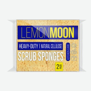 Губка для посуды Lemon Moon целлюлоза 11 x 6.5 x 2.1см, 2шт Россия