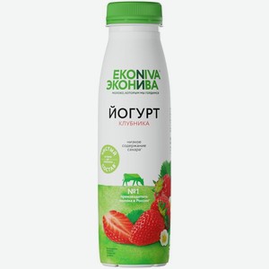 Йогурт питьевой Эконива Fitness Line с клубникой 2,5%