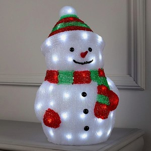Светодиодная фигура Luazon «Снеговик большой» 25 × 44 × 20 см акрил 40 LED 220 В свечение белое