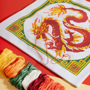 Набор для вышивания наволочки  Дракон , в ассортименте 40х40 см