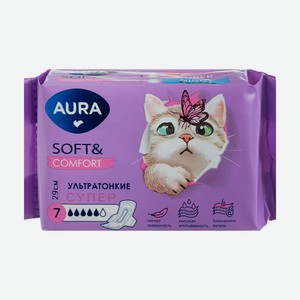 Прокладки  Soft & Comfort Супер , AURA, 7 шт.