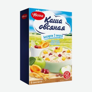 Овсяная каша, Увелка, ассорти, 6 шт. х 35 г