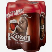 Пиво темное   Велкопоповицкий козел  , 3,7%, ж/б, 4х0,45 л