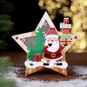 Новогодний декор Sima-Land с подсветкой «Дед Мороз с подарками» 16.5×2.5×16.5 см