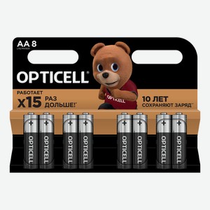 Батарейки Opticell Basic AA, 8шт Китай