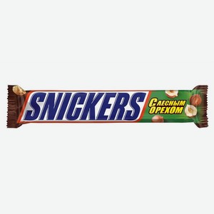 Шоколадный батончик Snickers 81г с лесным орехом