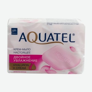 Крем-мыло туалетное, AQUATEL, 300 г (4х75 г), в ассортименте