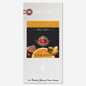 Шоколад горький BUCHERON Blanc Edition с апельсином и орехами, 85 г