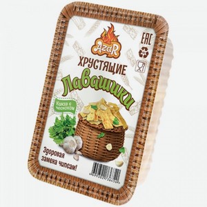 Лавашики AZAR вкус зеленый лук лоток 100г ООО Юринат БТД