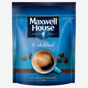Кофе растворимый Maxwell House Rich Bland сублимированный, 50 г