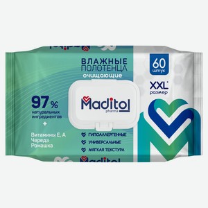 Влажные полотенца Maditol, 60 шт