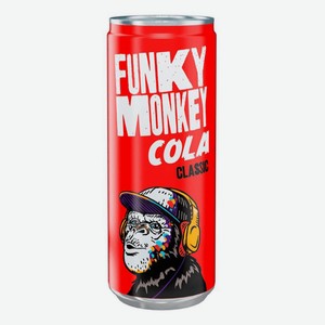 Напиток газированный Funky Monkey Cola Classic 0.33 л, банка