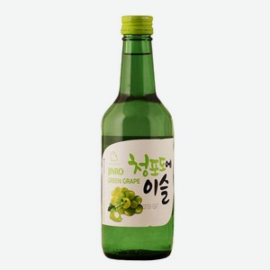 Слабоалкогольные напитки Соджу Джинро со вкусом и ароматом зеленого винограда 0.36л