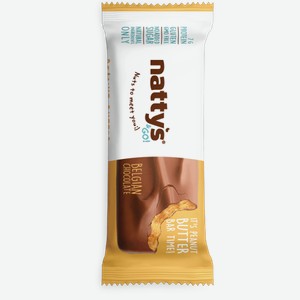 Шоколадный Батончик Nattys&Go!® Peanut С Арахисовой Пастой, Покрытый Молочным Шоколадом