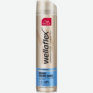 Лак для волос Wella Wellaflex Instant Volume Boost экстрасильная фиксация, 250 мл