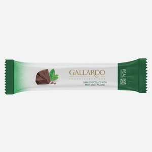 Шоколад Gallardo горький с начинкой со вкусом мяты 25 г