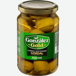 Оливки Зелёные С Косточками Гордаль Gonzalez Gold 350 гр