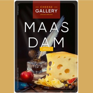 Сыр Maasdam Cheese Gallery 45% 125 г