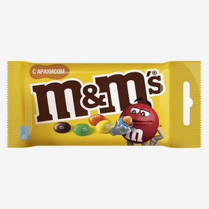 Драже M&M s с арахисом и молочным шоколадом, 45г Россия