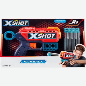 Игрушка бластер X-Shot с мягкими пулями 8шт 200г 30*4.5*17см
