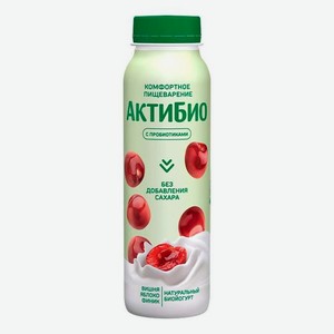 Биойогурт питьевой Актибио яблоко-вишня-финик 1,5% 260 г
