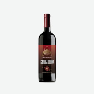 Вино Благодатное красное сладкое 10% Россия 0,7л