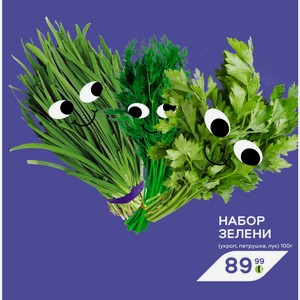 Набор зелени (укроп, петрушка, лук) 100 г