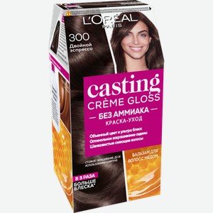Краска-уход для волос L’Oréal Paris Casting Creme Gloss стойкая без аммиака оттенок 300 Двойной Эспрессо