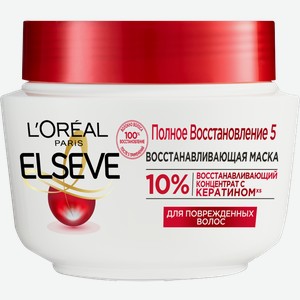 Маска для волос L’Oréal Paris Elseve Полное восстановление 5 восстанавливающая для поврежденных волос 300мл