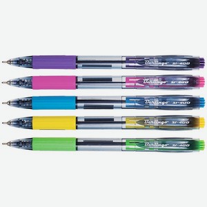 Ручки шариковые BERLINGO SI 400 Color автоматические 4шт Синяя в ассортименте CBm_70500