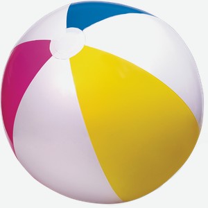 Мяч 61см пляжный от 3 лет Интекс цветные дольки Интекс к/у, 1 шт