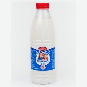 Молоко Моя Славита пастеризованное, 3.2%, 0.9 л, пластиковая бутылка